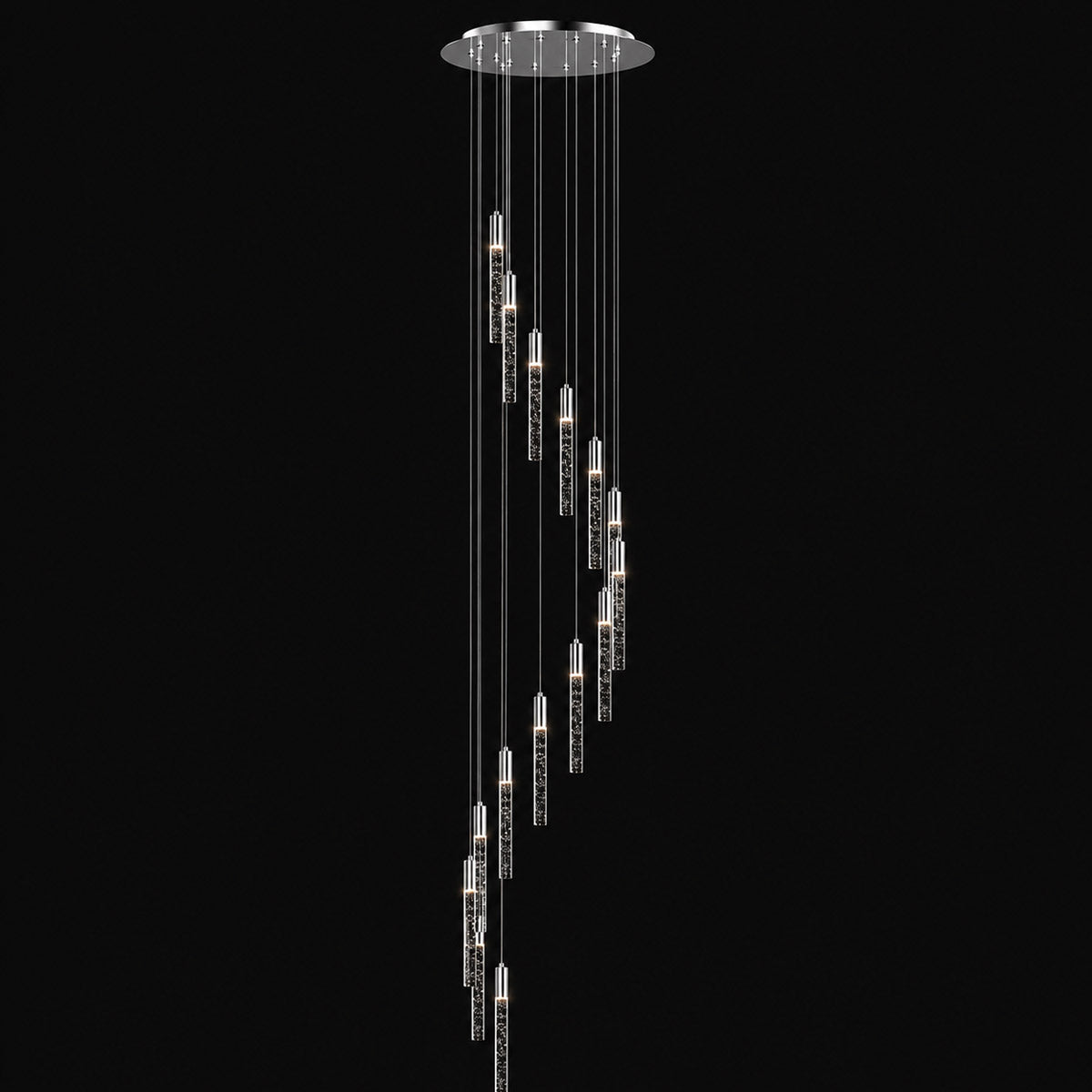 Andromeda Dropper Bubble Glass LED Pendant