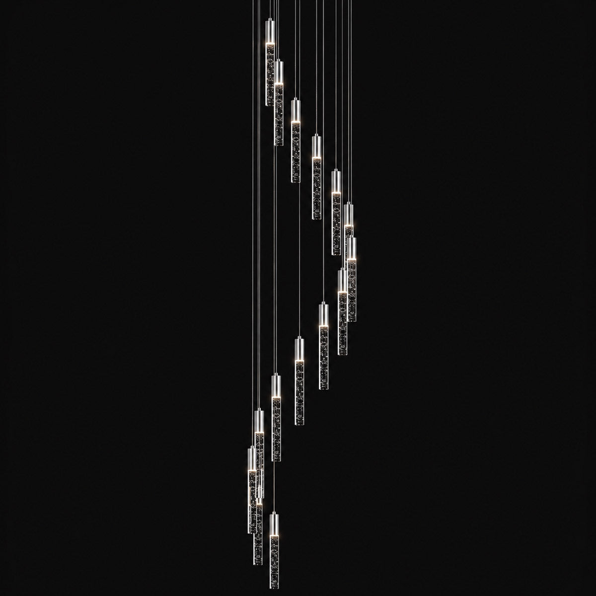 Andromeda Dropper Bubble Glass LED Pendant