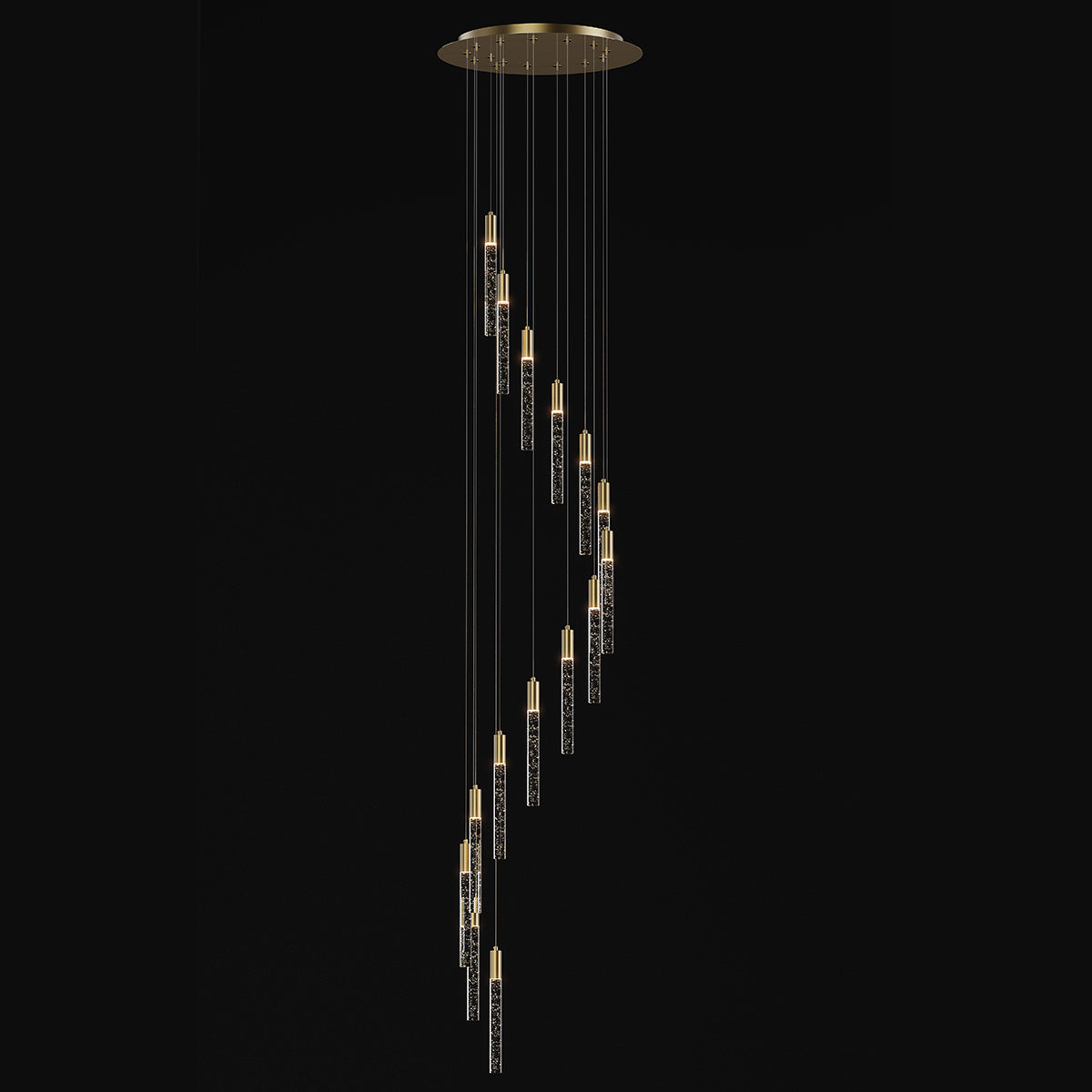 Andromeda Dropper Bubble Glass LED Pendant