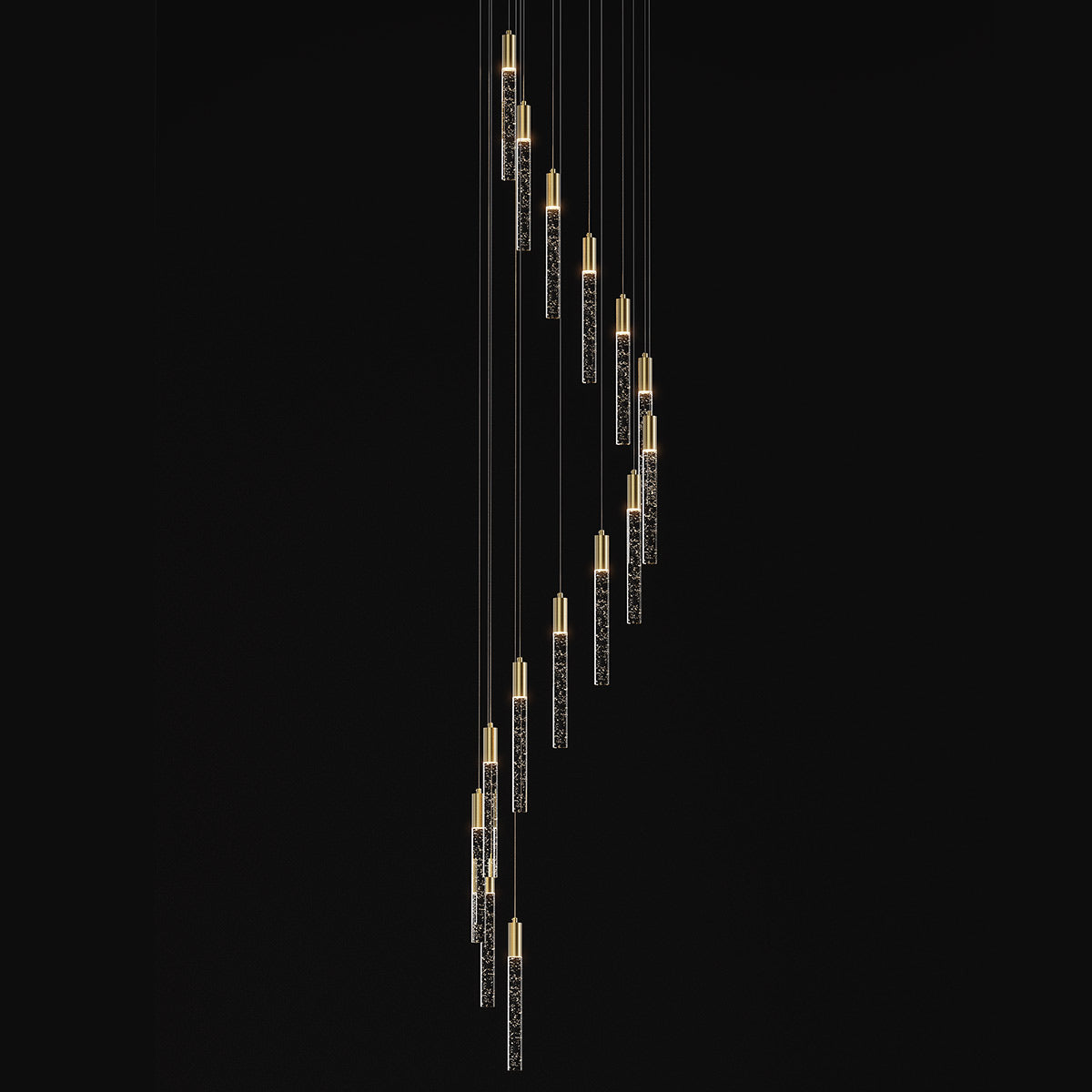 Andromeda Dropper Bubble Glass LED Pendant