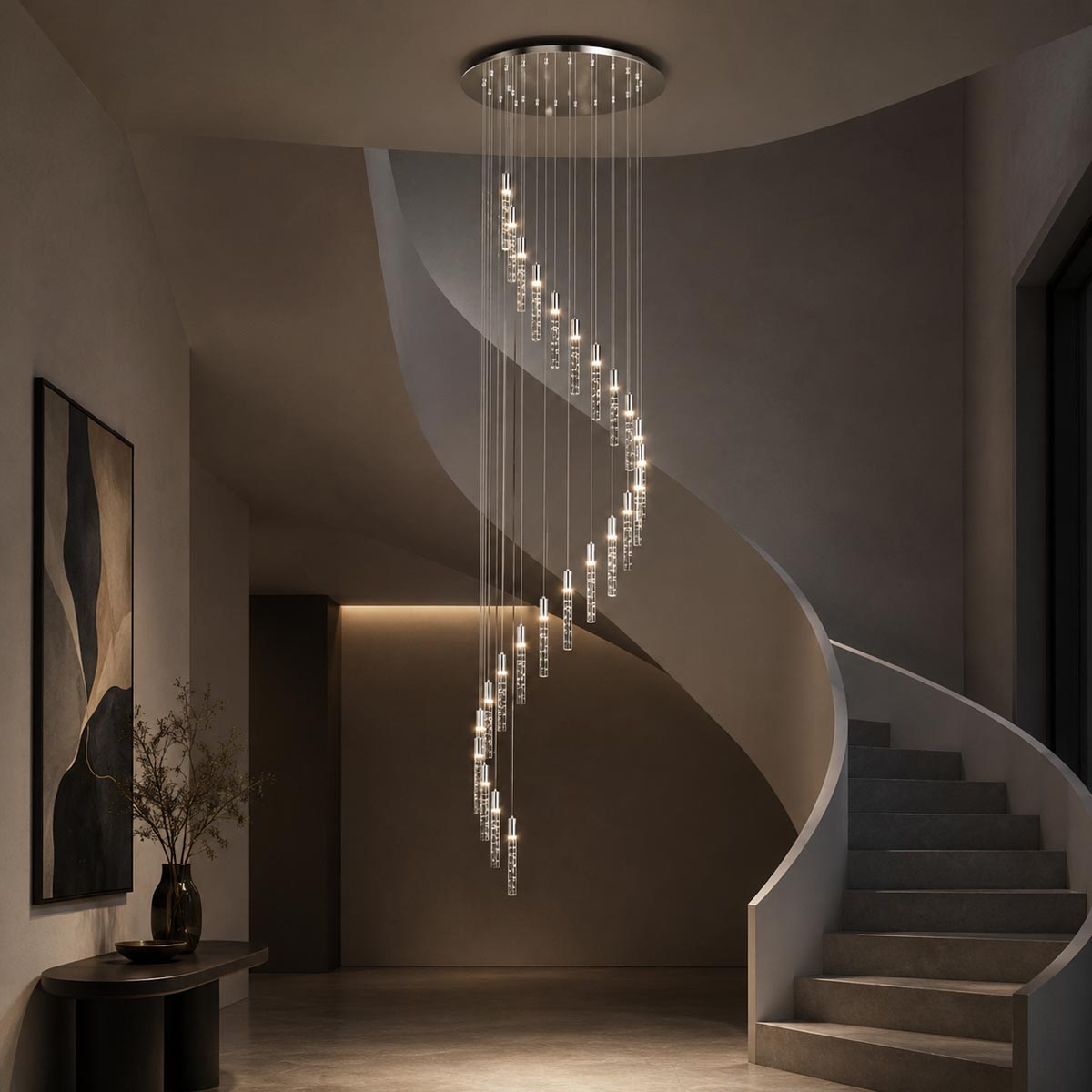 Andromeda Dropper Bubble Glass LED Pendant