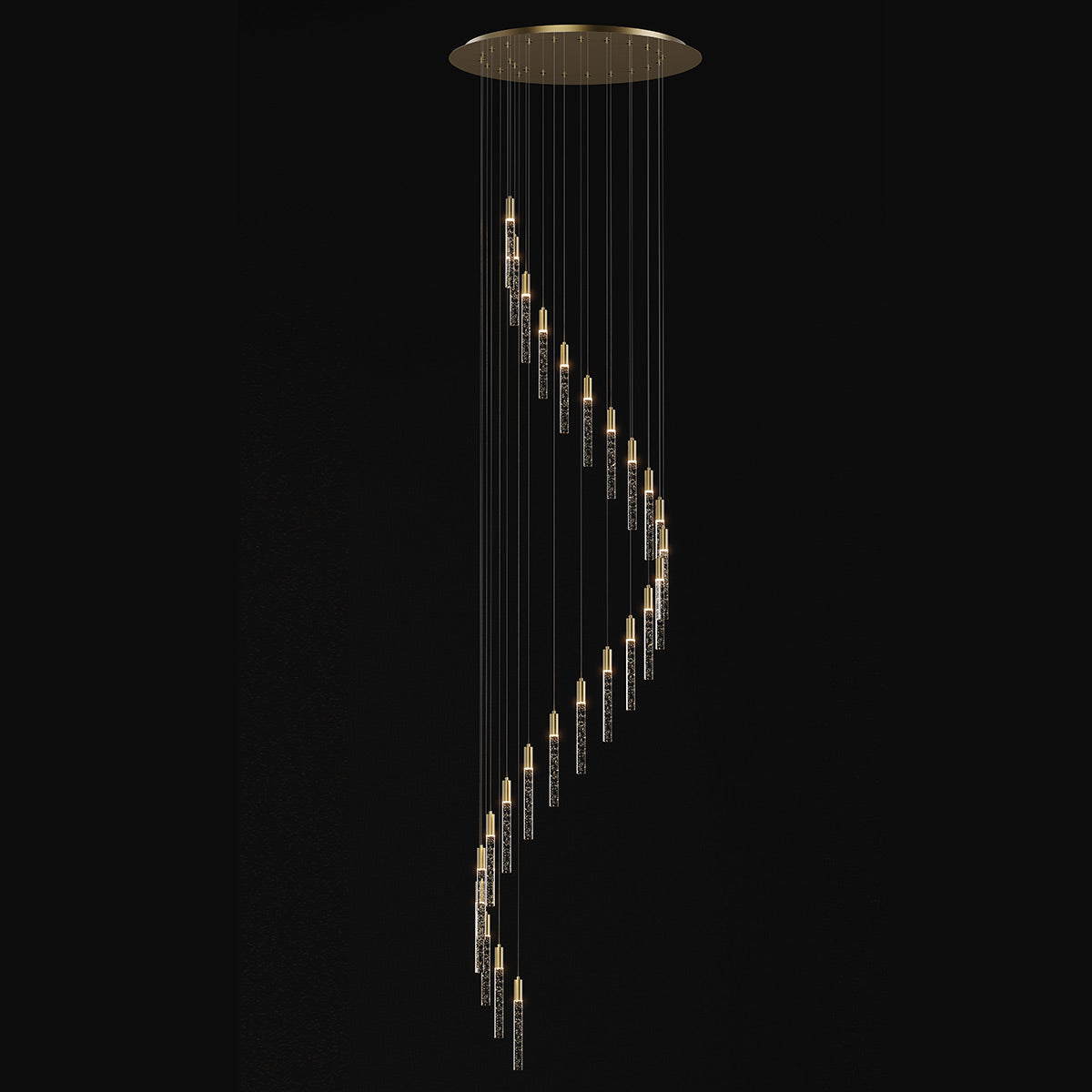Andromeda Dropper Bubble Glass LED Pendant