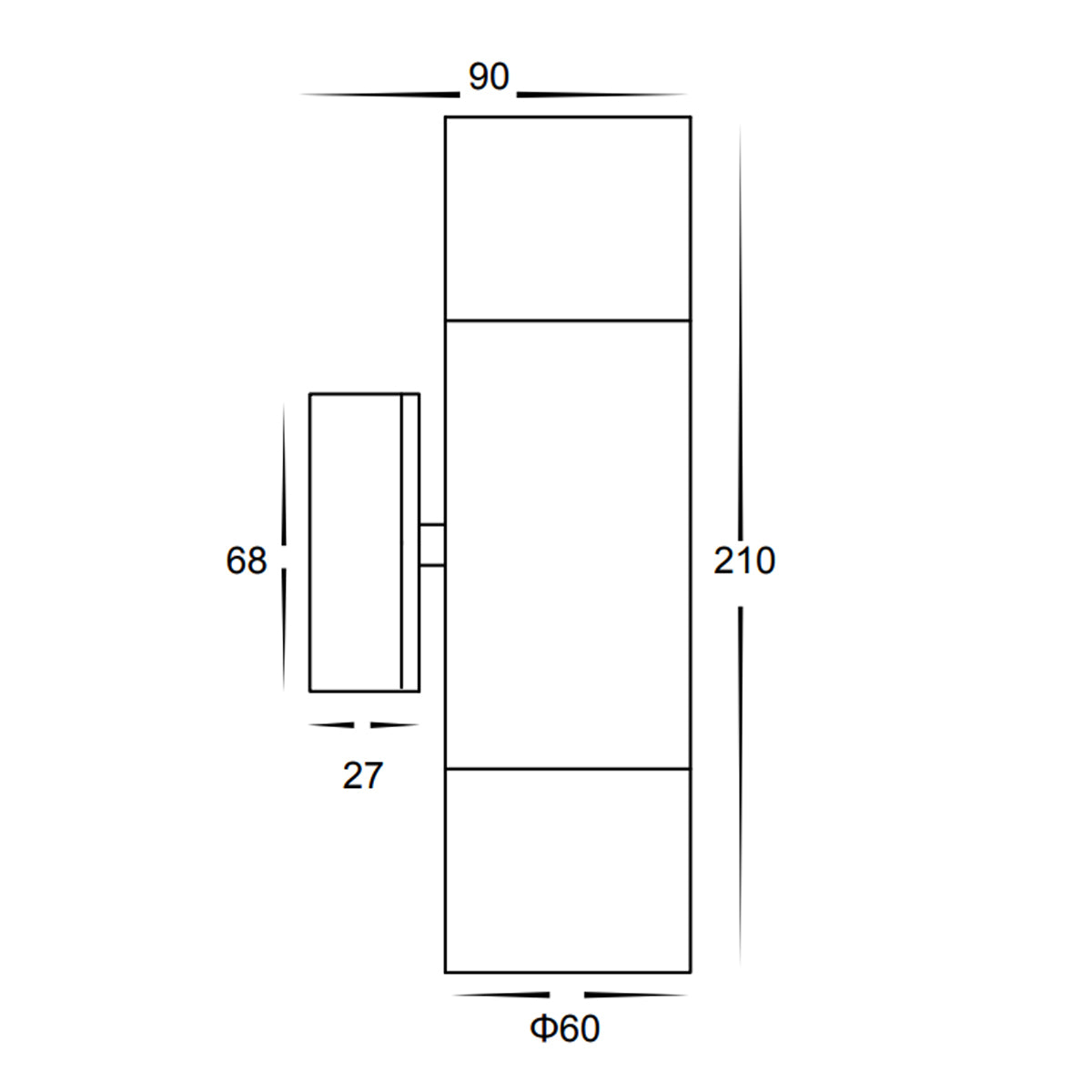 Koral Up and Down GU10 Outdoor Wall Light