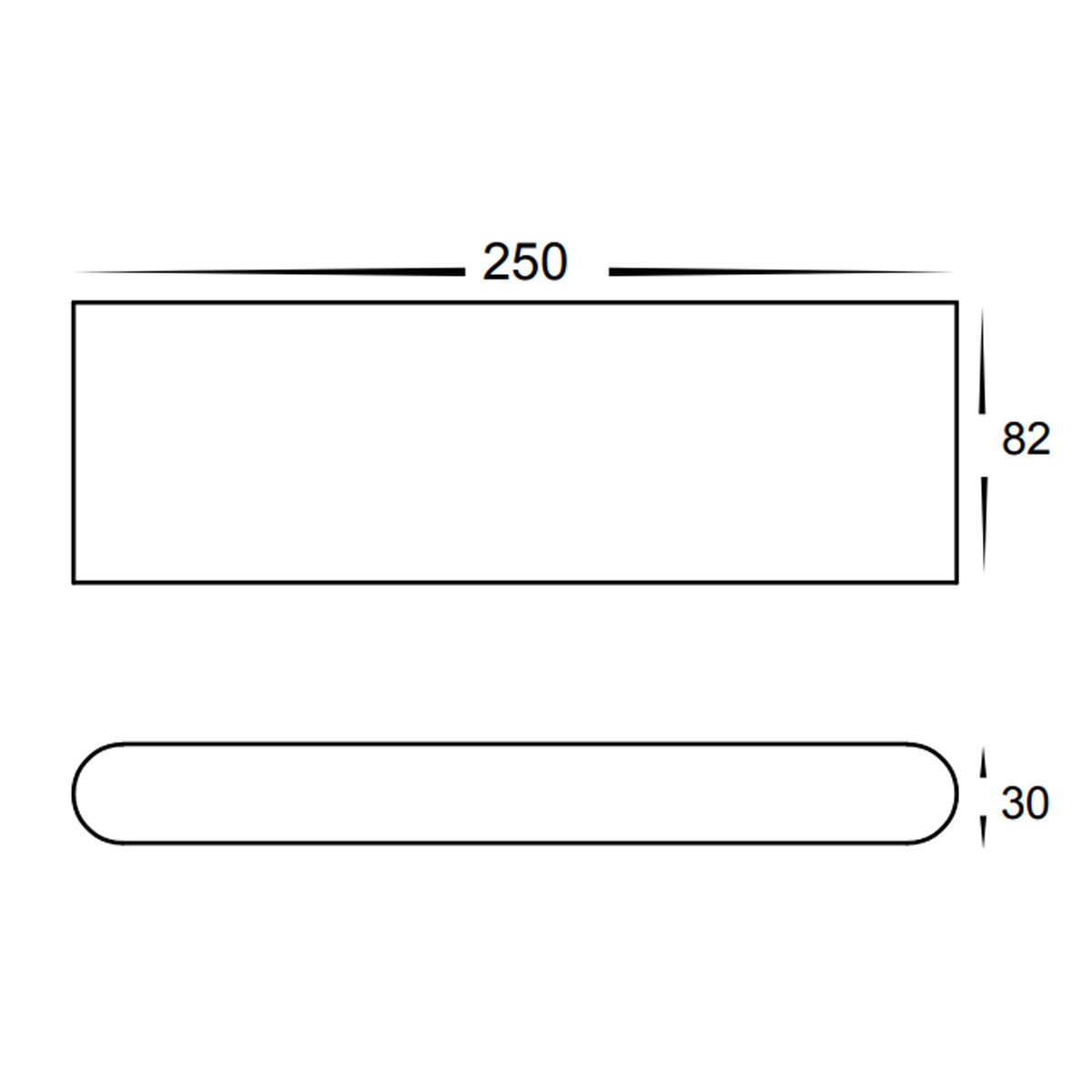 Wallet Slimline Rectangular Outdoor LED Down Wall Light