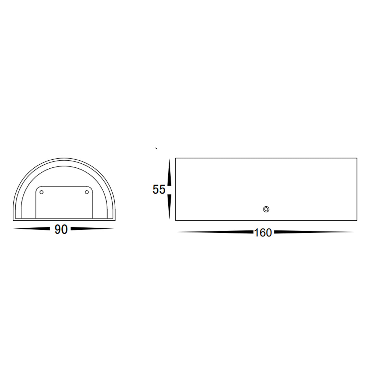 Leon Curve Up and Down LED Outdoor Wall Light