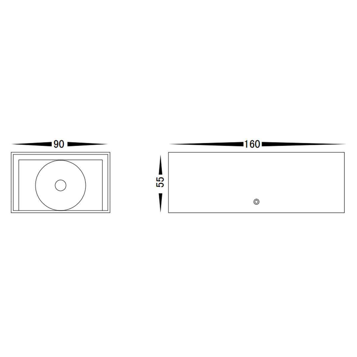 Toro Square LED Outdoor Up and Down Wall Light