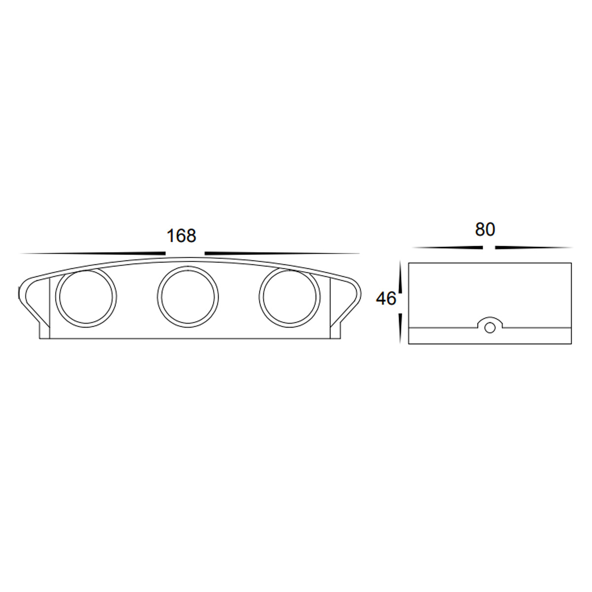 Albi Curve LED Outdoor Up and Down Wall Light
