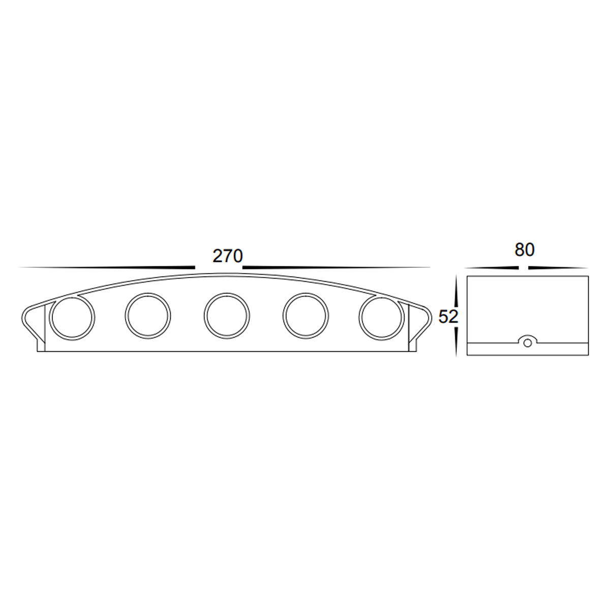 Albi Curve LED Outdoor Up and Down Wall Light