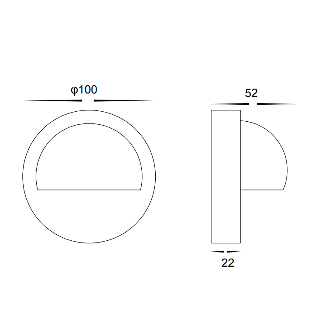 Sines Round Surface Mount 24V Step Light