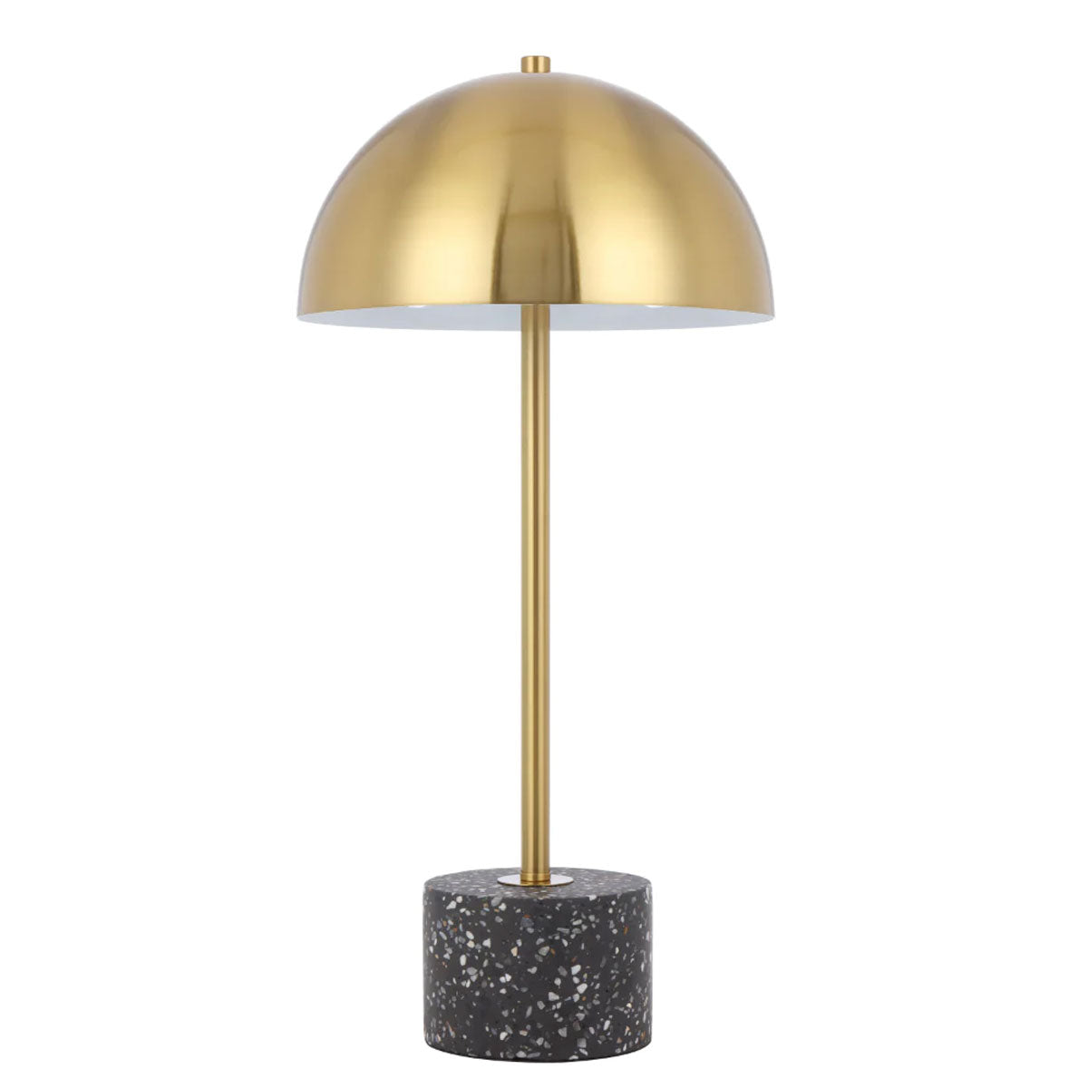 Domez Table Lamp with Dome Shade and Marble Base