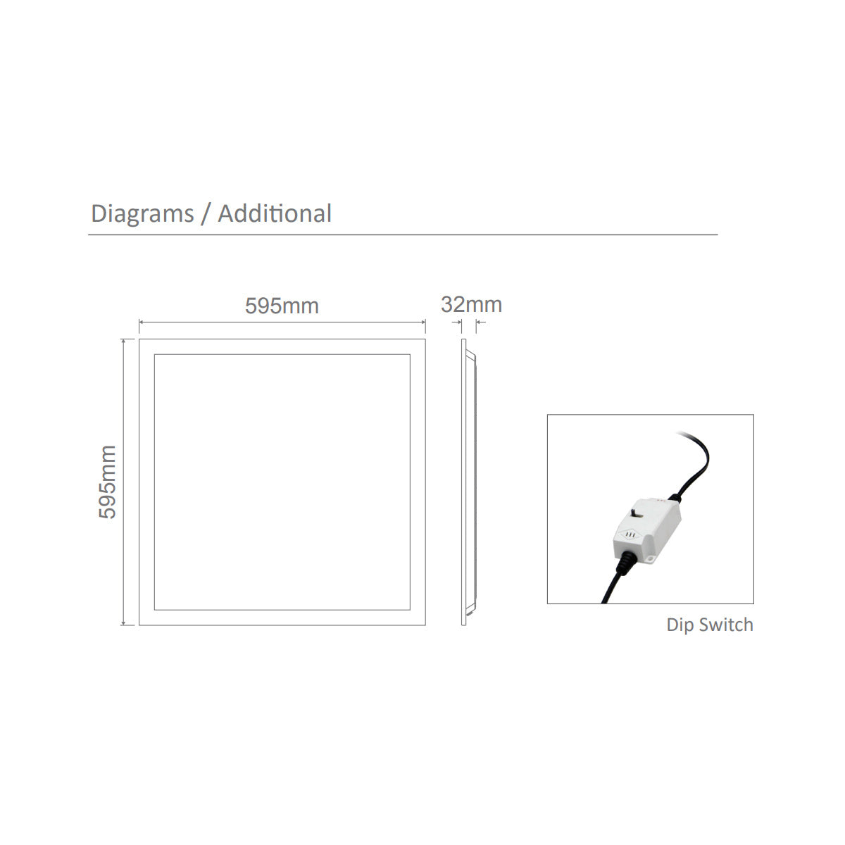 Domus 36W LED Tri Colour Recessed Panel Light 600x600mm