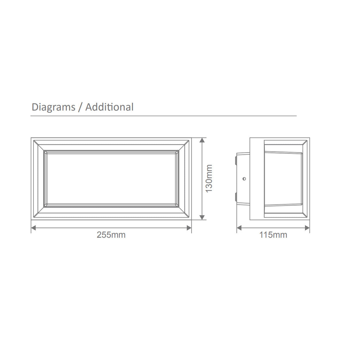 Como Rectangle Aluminium Outdoor LED Wall Light