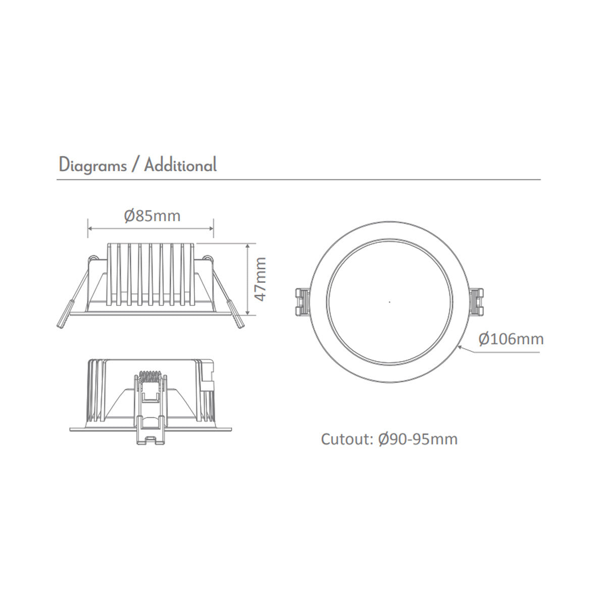 Domus Handy 8W LED Tri Colour Downlight