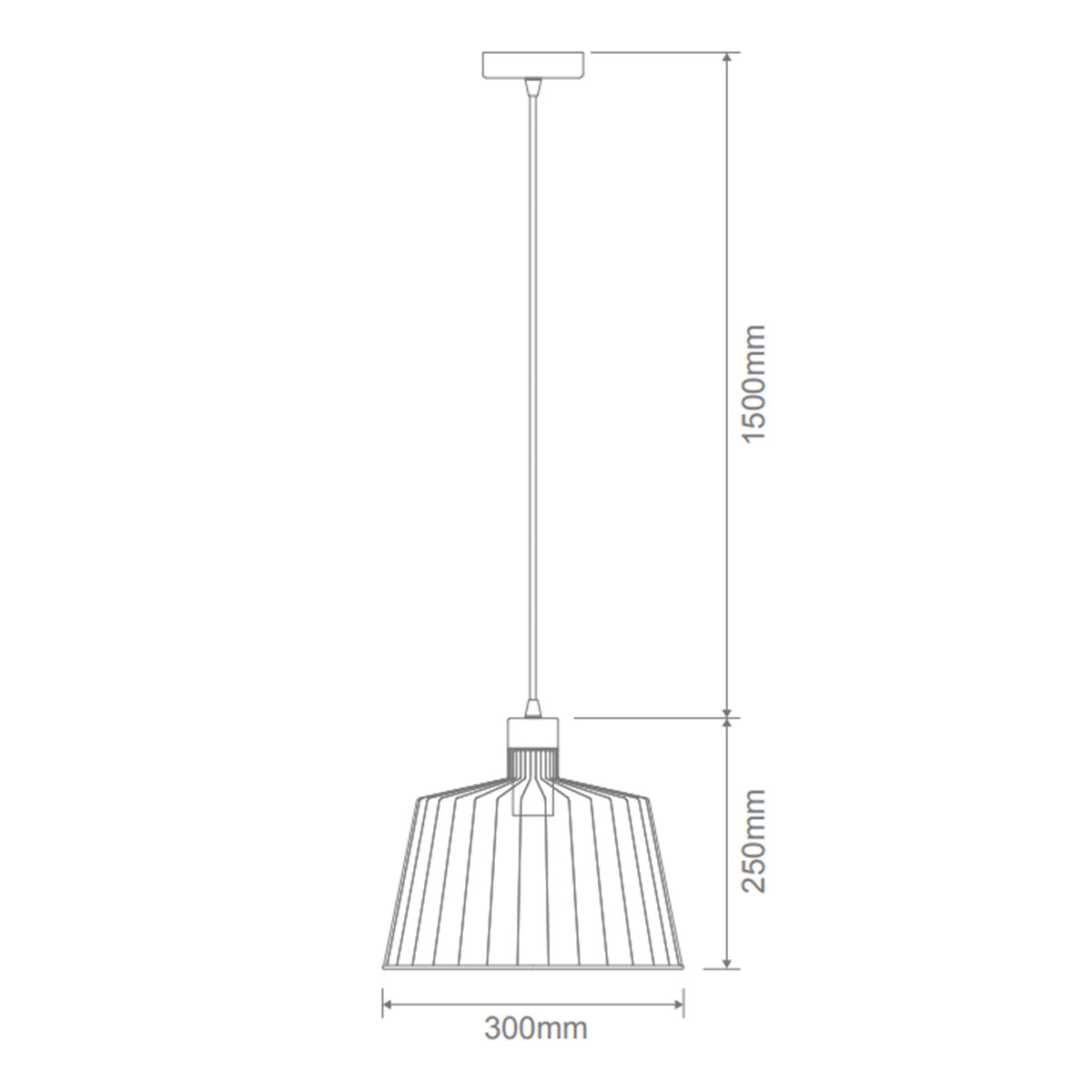 Domus Large Ashley Wire Pendant Light