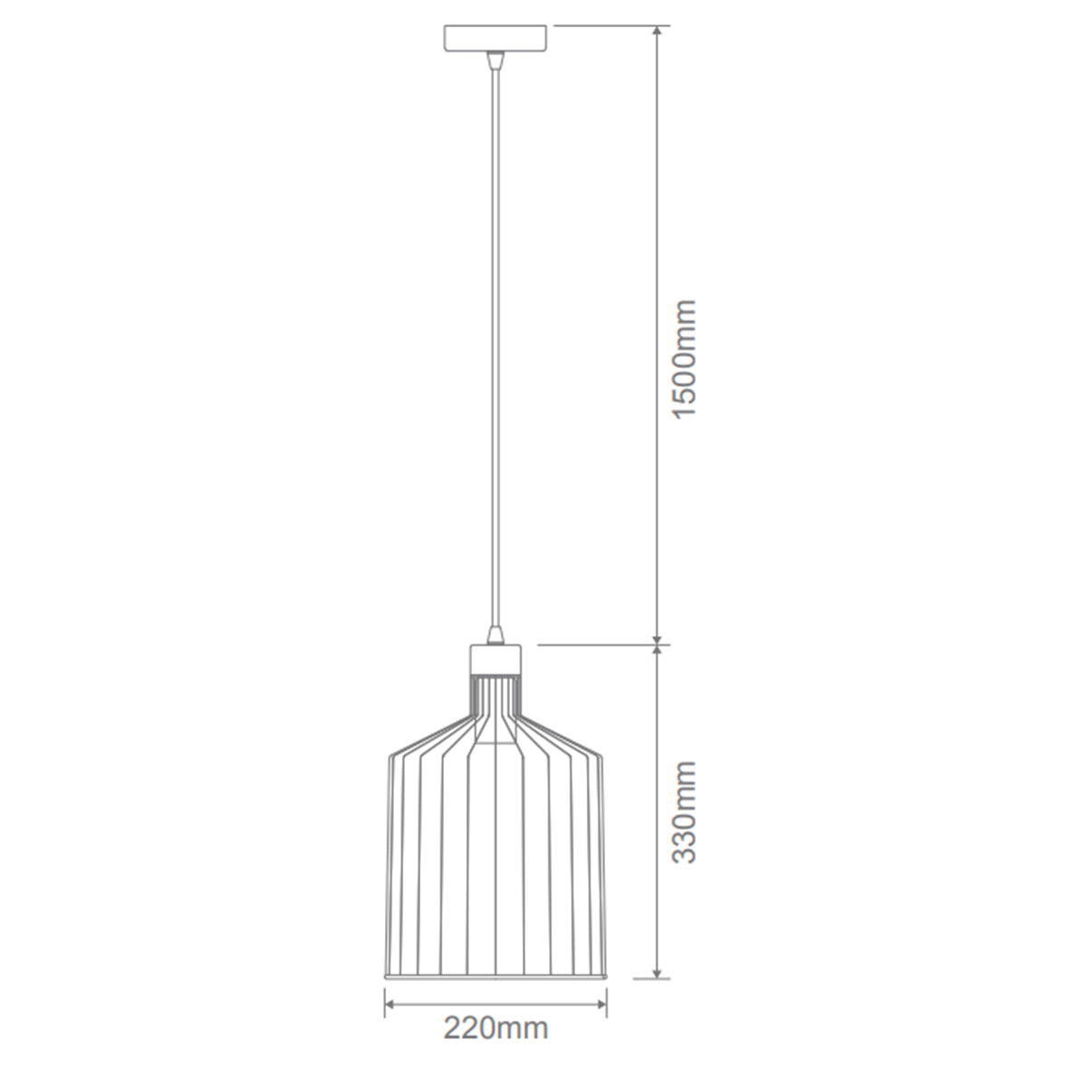 Domus Medium Ashley Wire Pendant Light