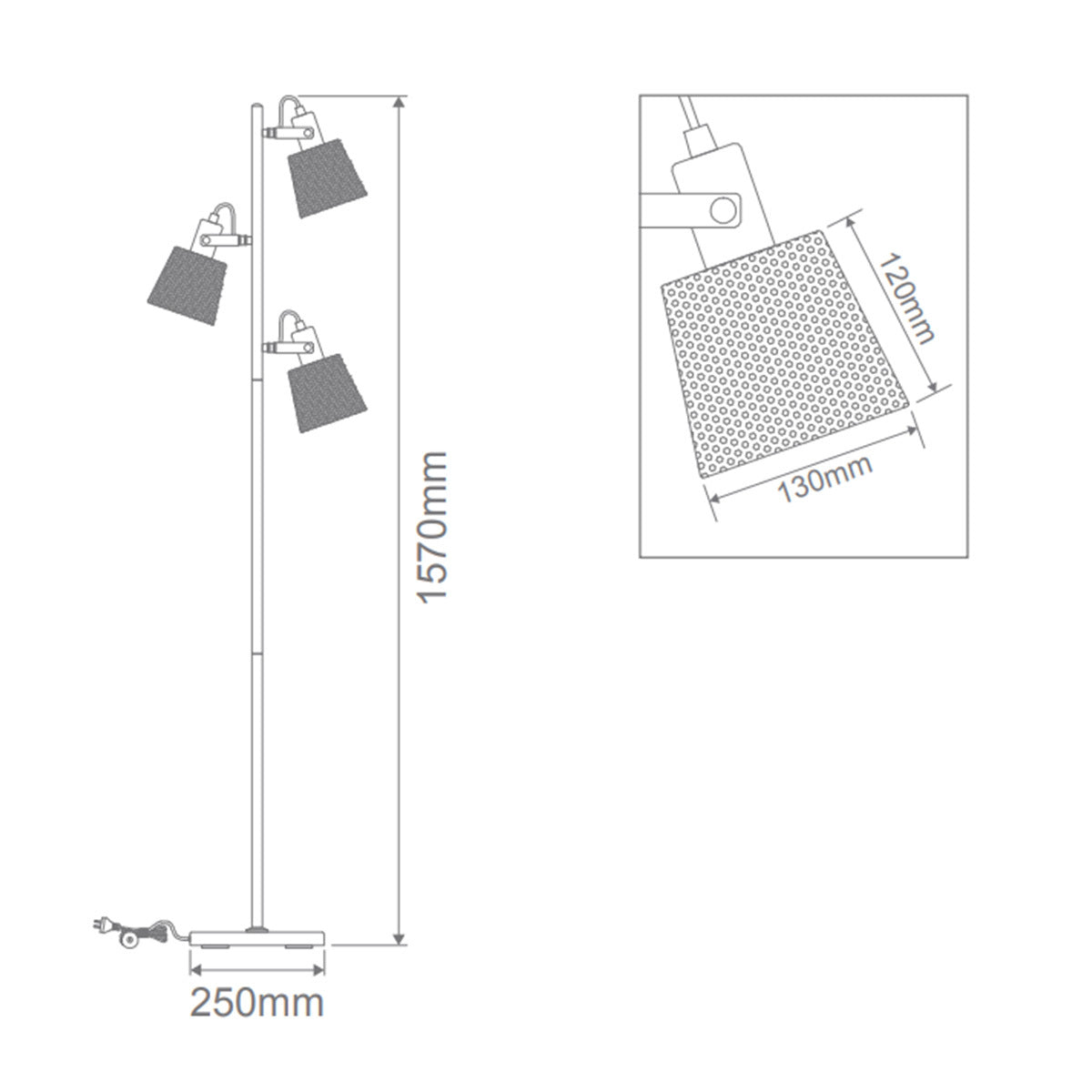 Domus Rustica 3 Light Floor Lamp