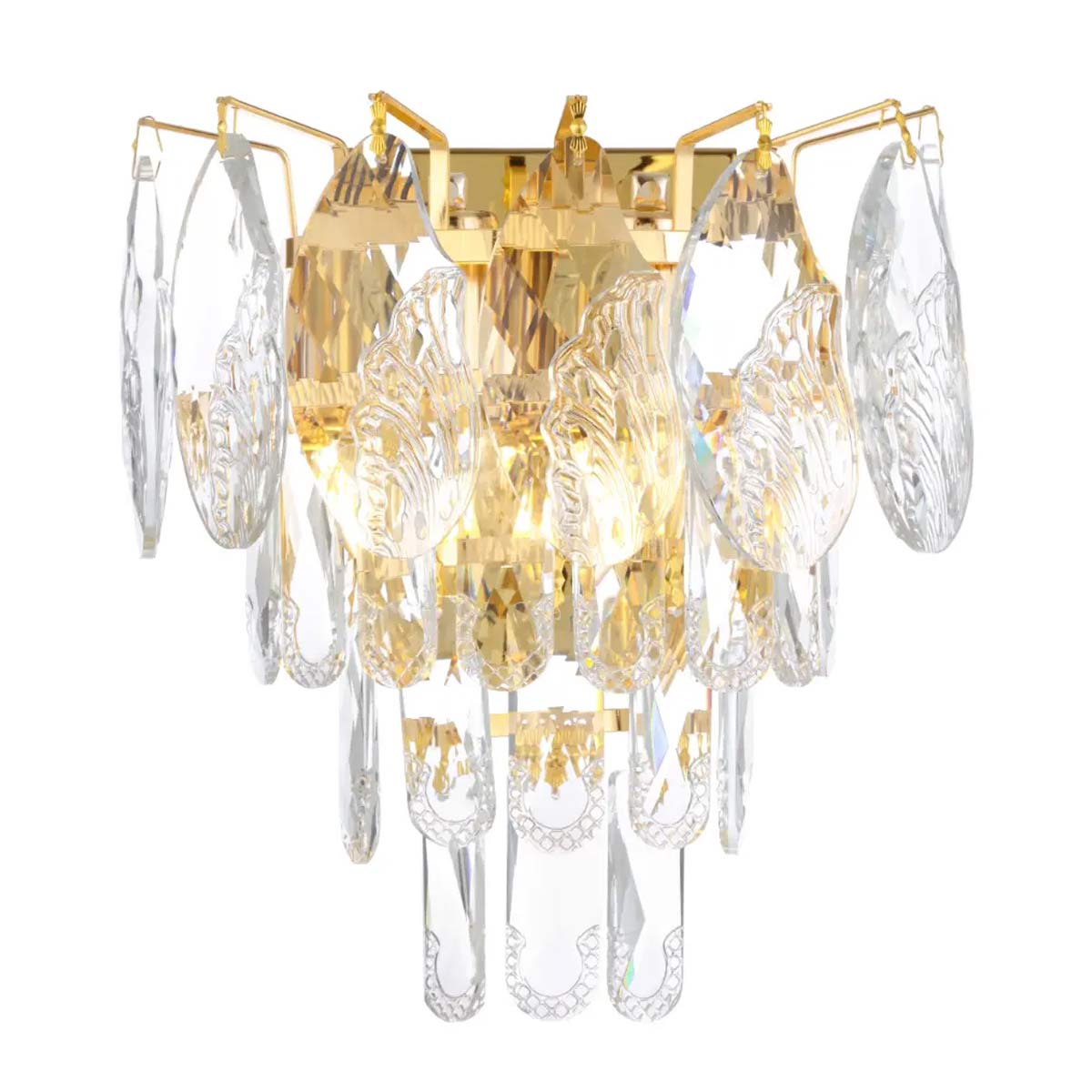 Doreza Crystal Drops Gold Wall Light