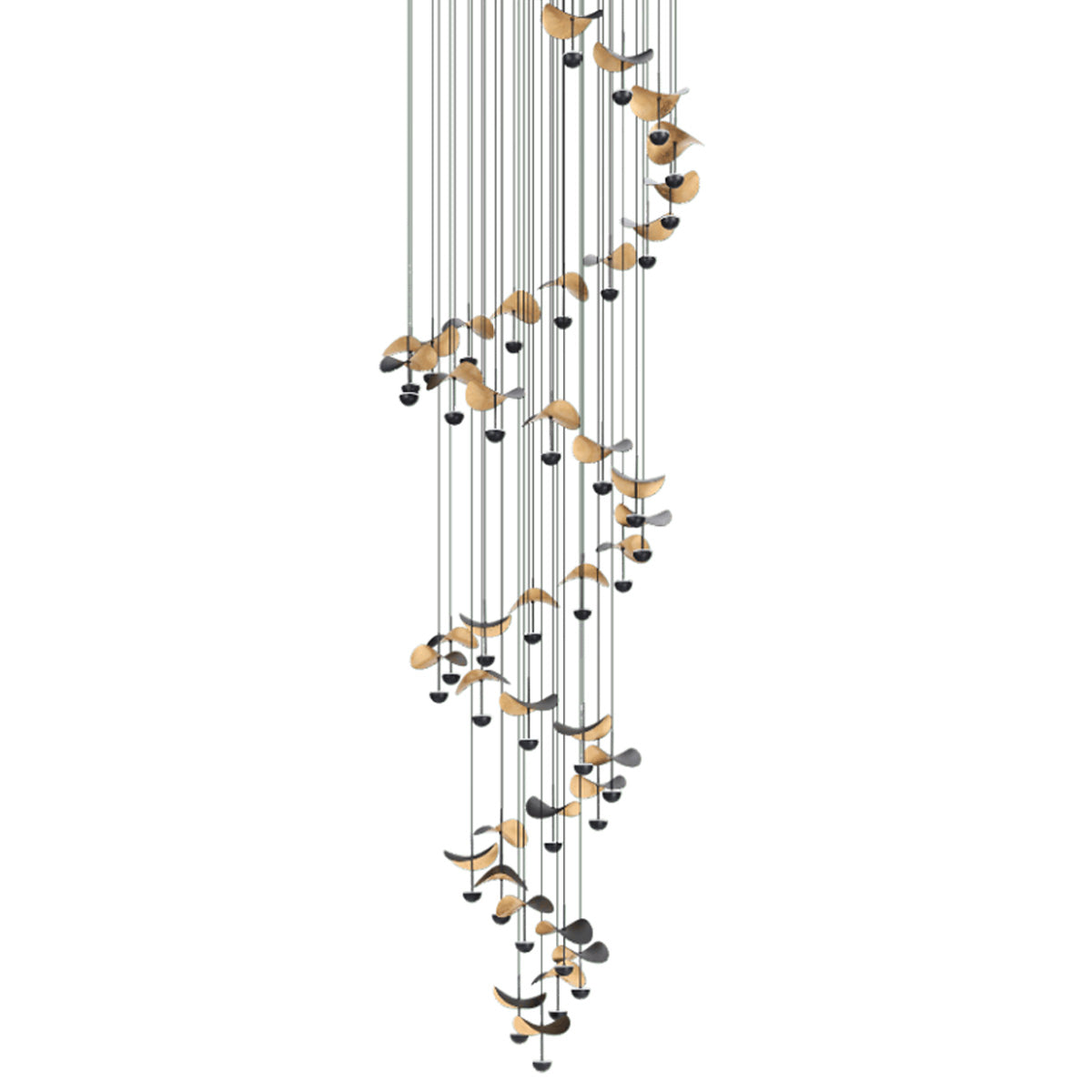 Dracera Spiral Metal Pendant Light - Black