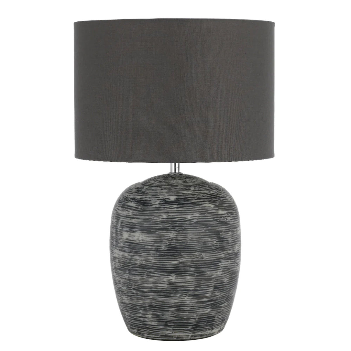 Dusty Table Lamp Ceramic Base with Fabric Shade