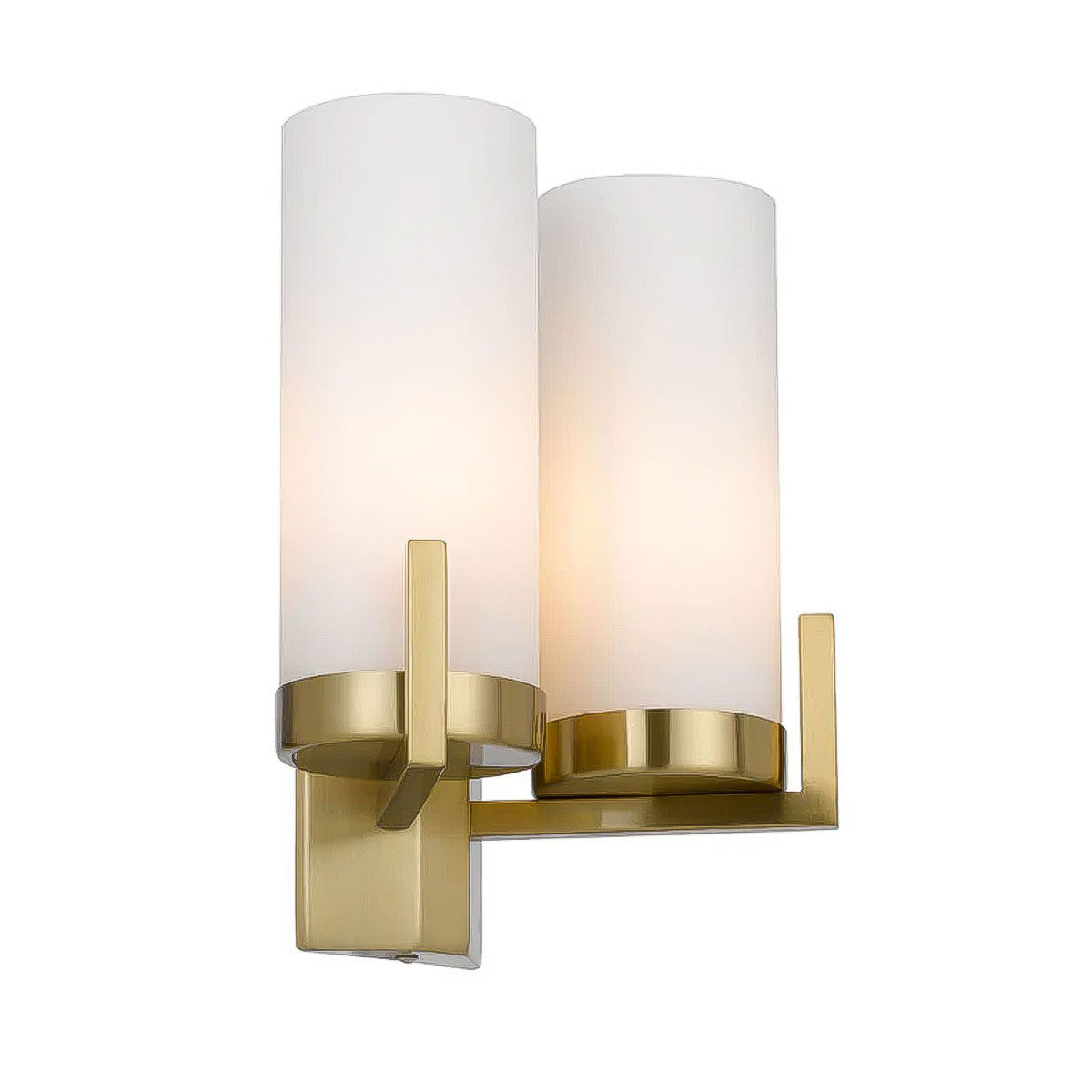 Eamon 2 Light Wall Lamp with Handcrafted Opal Shades