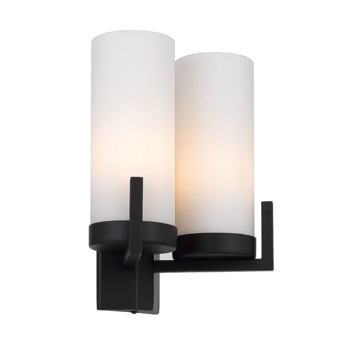 Eamon 2 Light Wall Lamp with Handcrafted Opal Shades