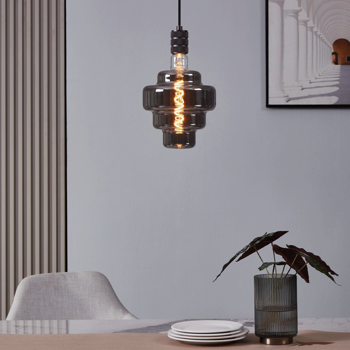 4W LED E27 Dimmable OR200 globe - 2000K