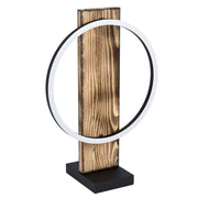 Boyal 12W LED Ring Timber Table Lamp with Switch