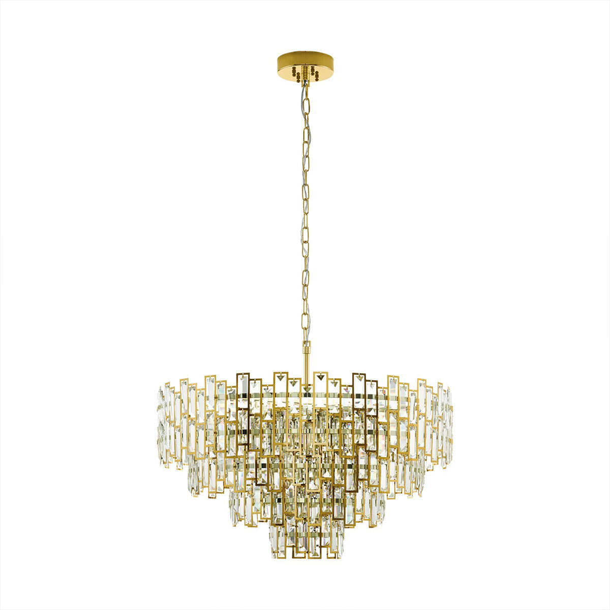 Calmeilles Modern 3 Tier 10LT Crystal Pendant Light