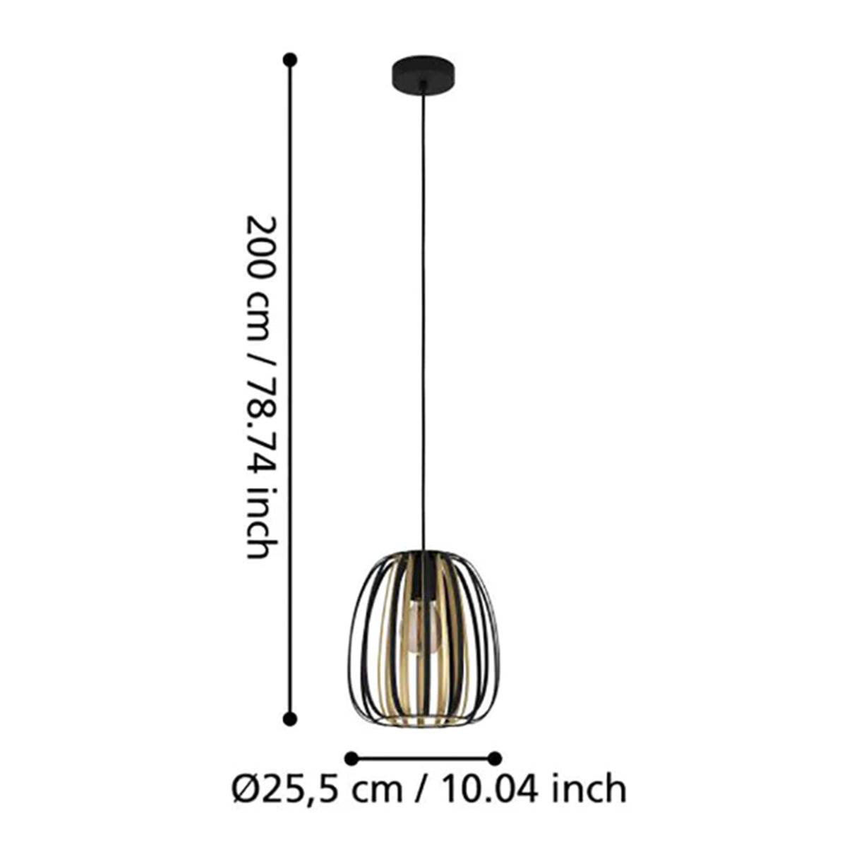 Encinitos Pendant Light - Black / Gold