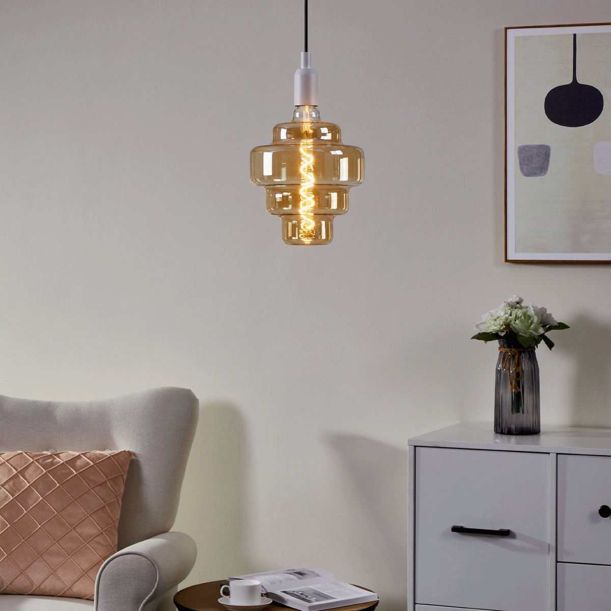 4W LED E27 Dimmable OR200 globe - 2000K