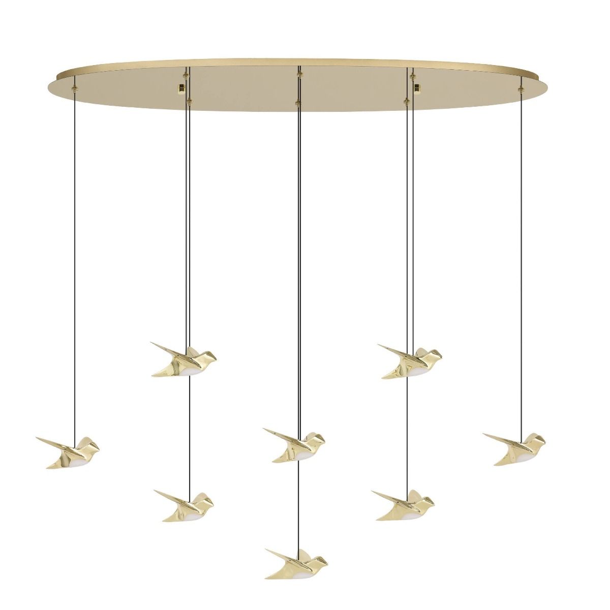 Eglo Paratebueno 2 8LED Light Oval Pendant -Brass