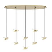 Eglo Paratebueno 2 8LED Light Oval Pendant -Brass