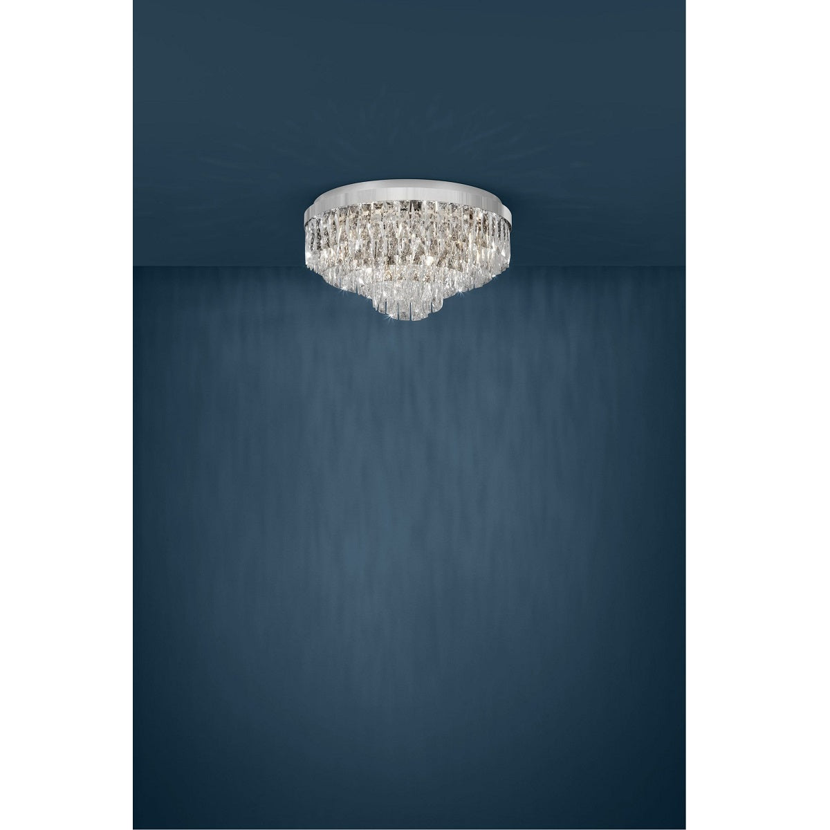 Valparaiso 8 Light Crystal Close To Ceiling Light