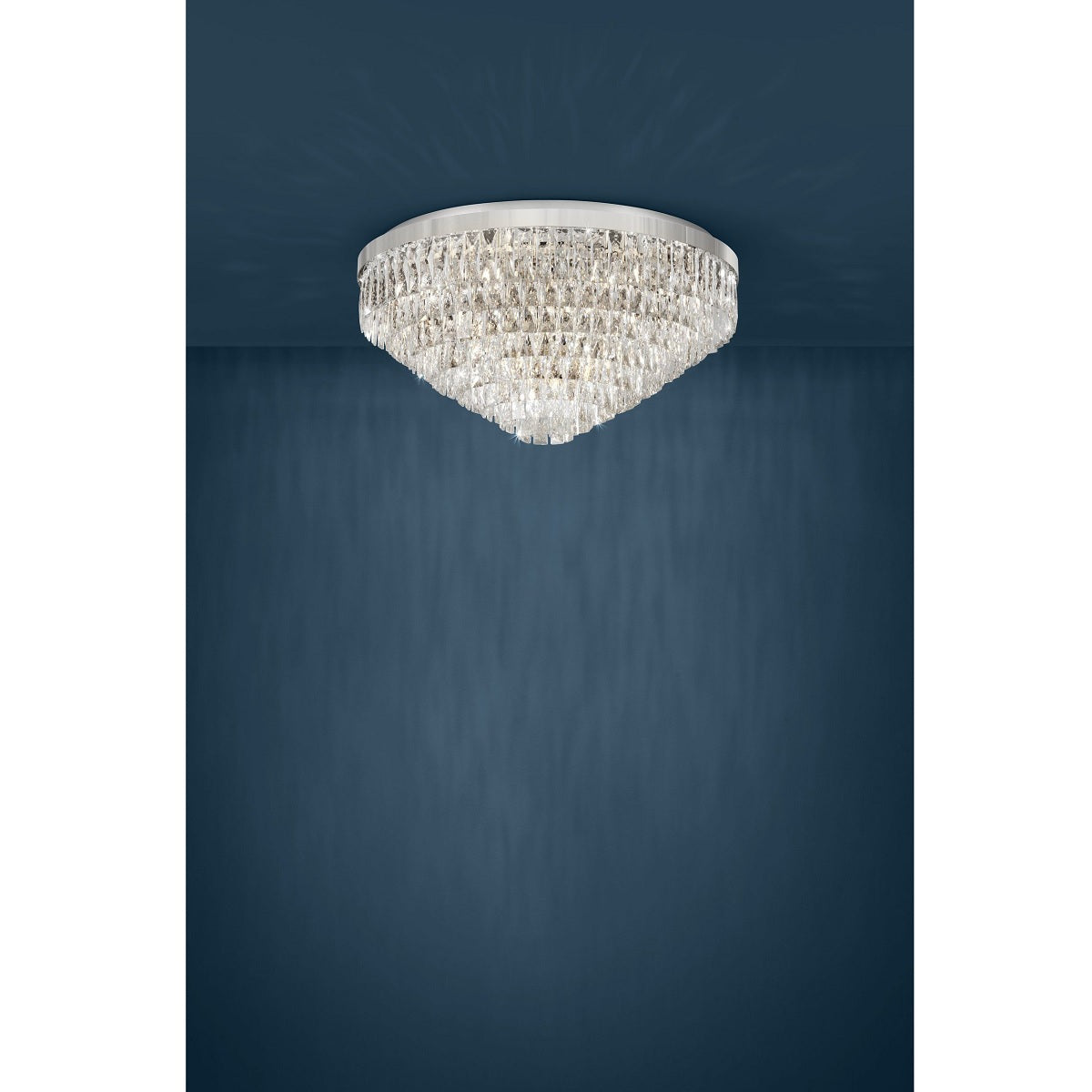 Valparaiso 8 Light Crystal Close To Ceiling Light