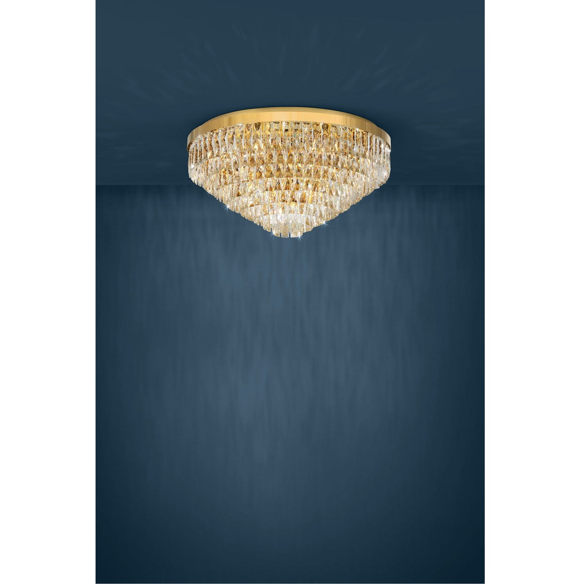 Valparaiso 8 Light Crystal Close To Ceiling Light