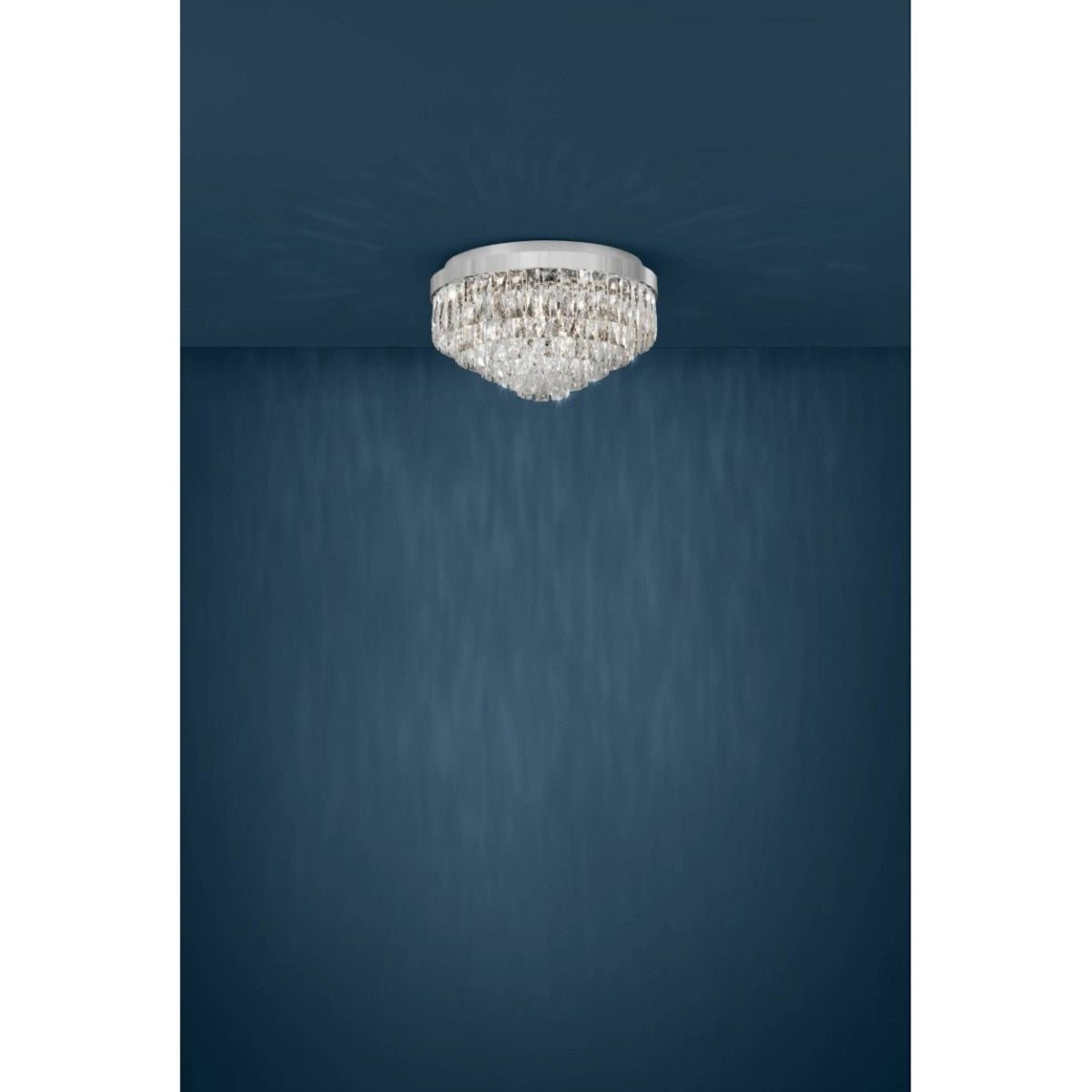 Valparaiso 8 Light Crystal Close To Ceiling Light