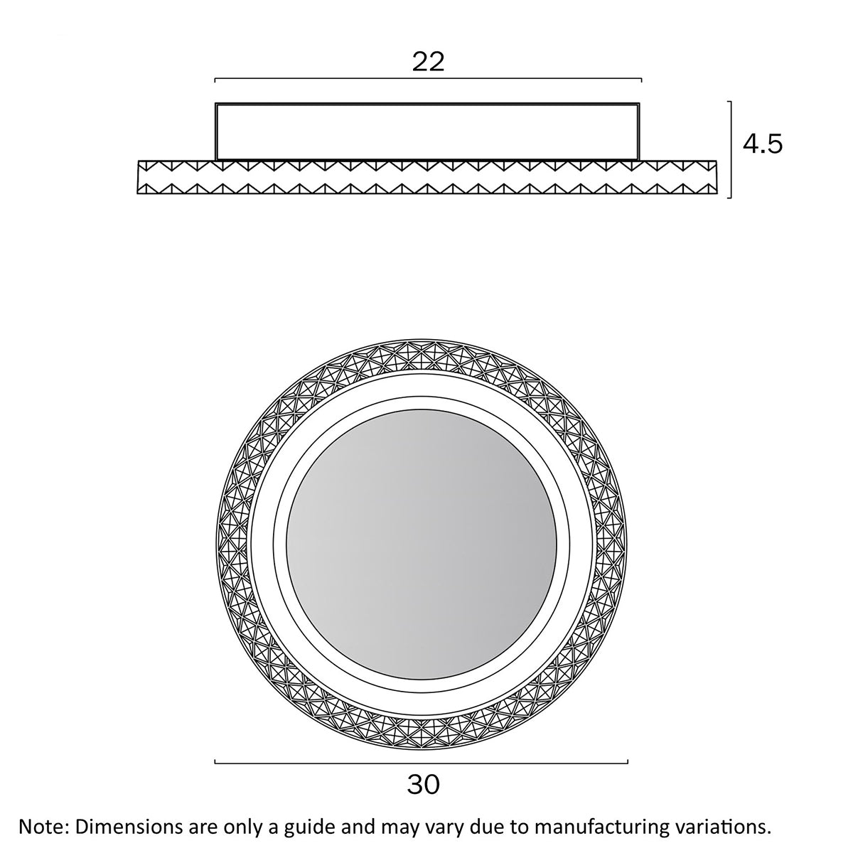 Elie LED Oyster 3CCT Non-Dim - Chrome