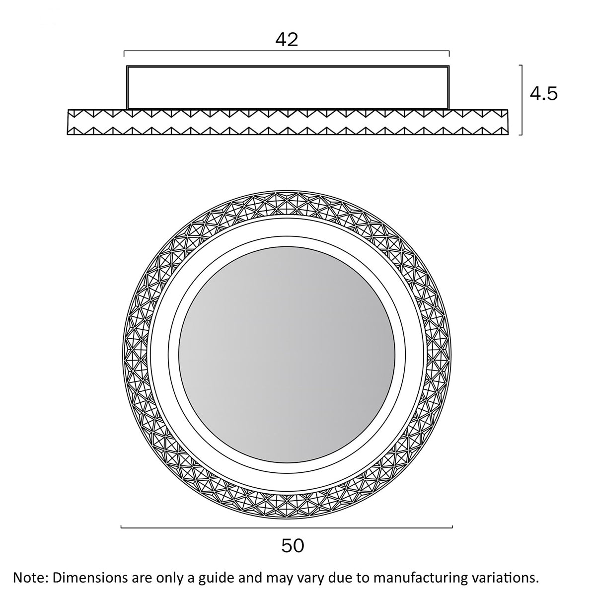 Elie LED Oyster 3CCT Non-Dim - Chrome