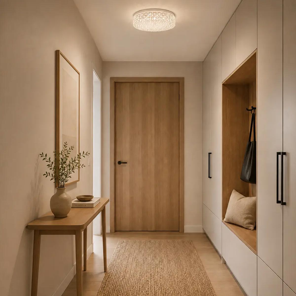 Eltz LED Patterned Oyster Ceiling Light