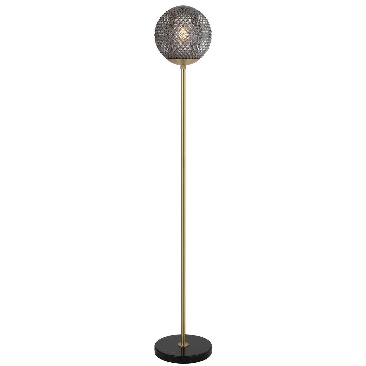 Elwick Floor Lamp with Faceted Glass Shade