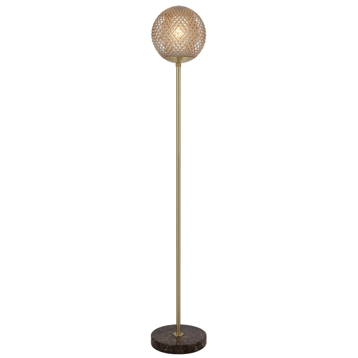 Elwick Floor Lamp with Faceted Glass Shade