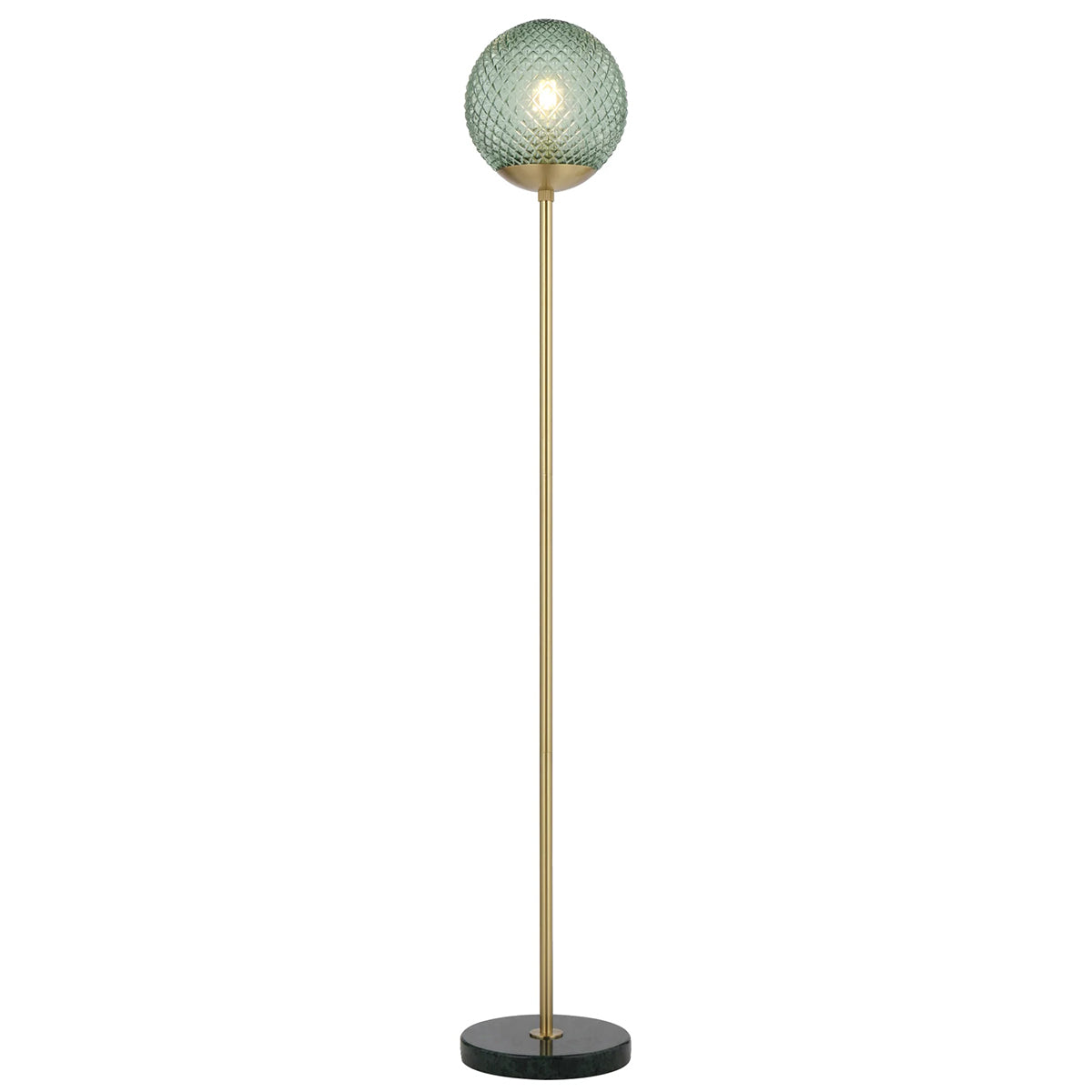 Elwick Floor Lamp with Faceted Glass Shade