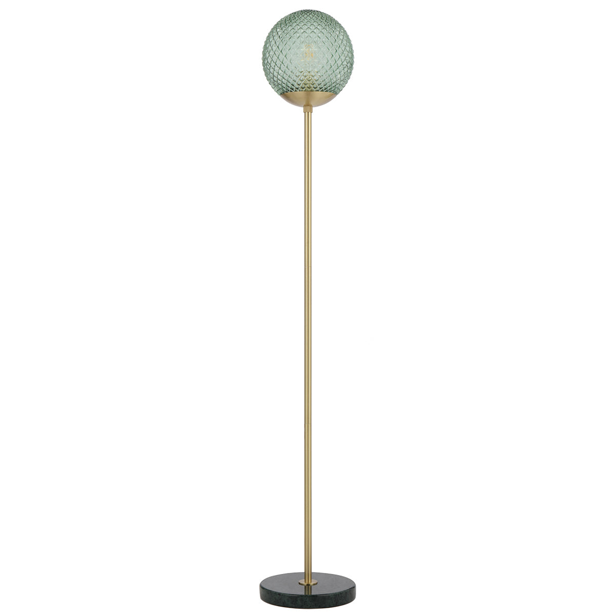 Elwick Floor Lamp with Faceted Glass Shade