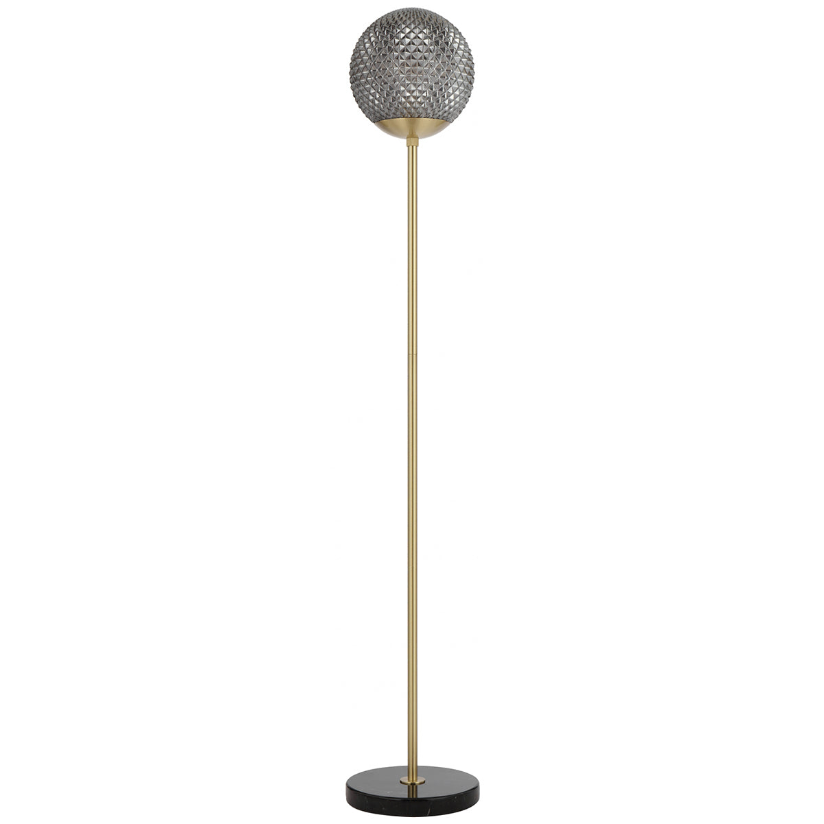 Elwick Floor Lamp with Faceted Glass Shade