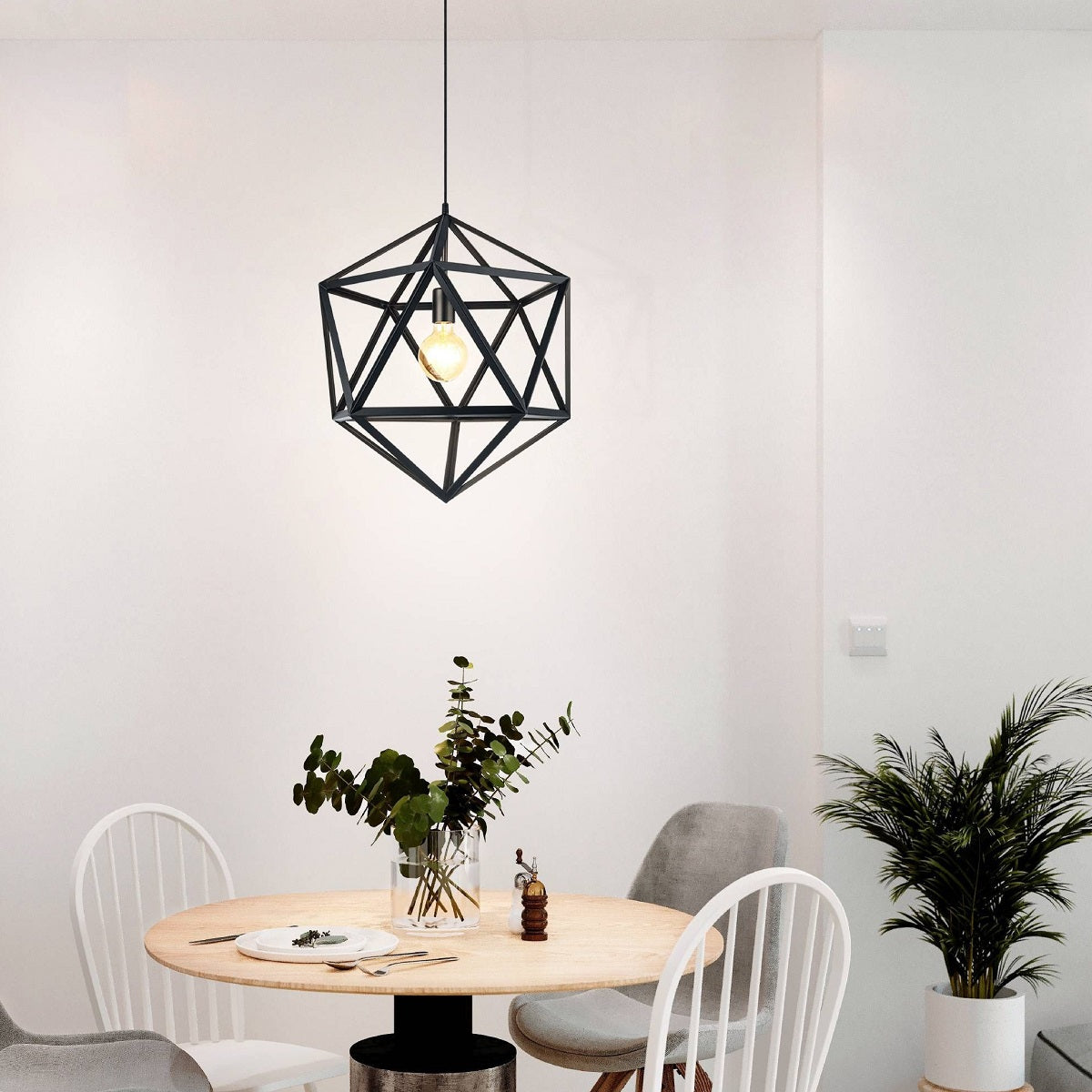 Embleton 1 Light Large Hexagon Pendant Light with Adjustable Cord