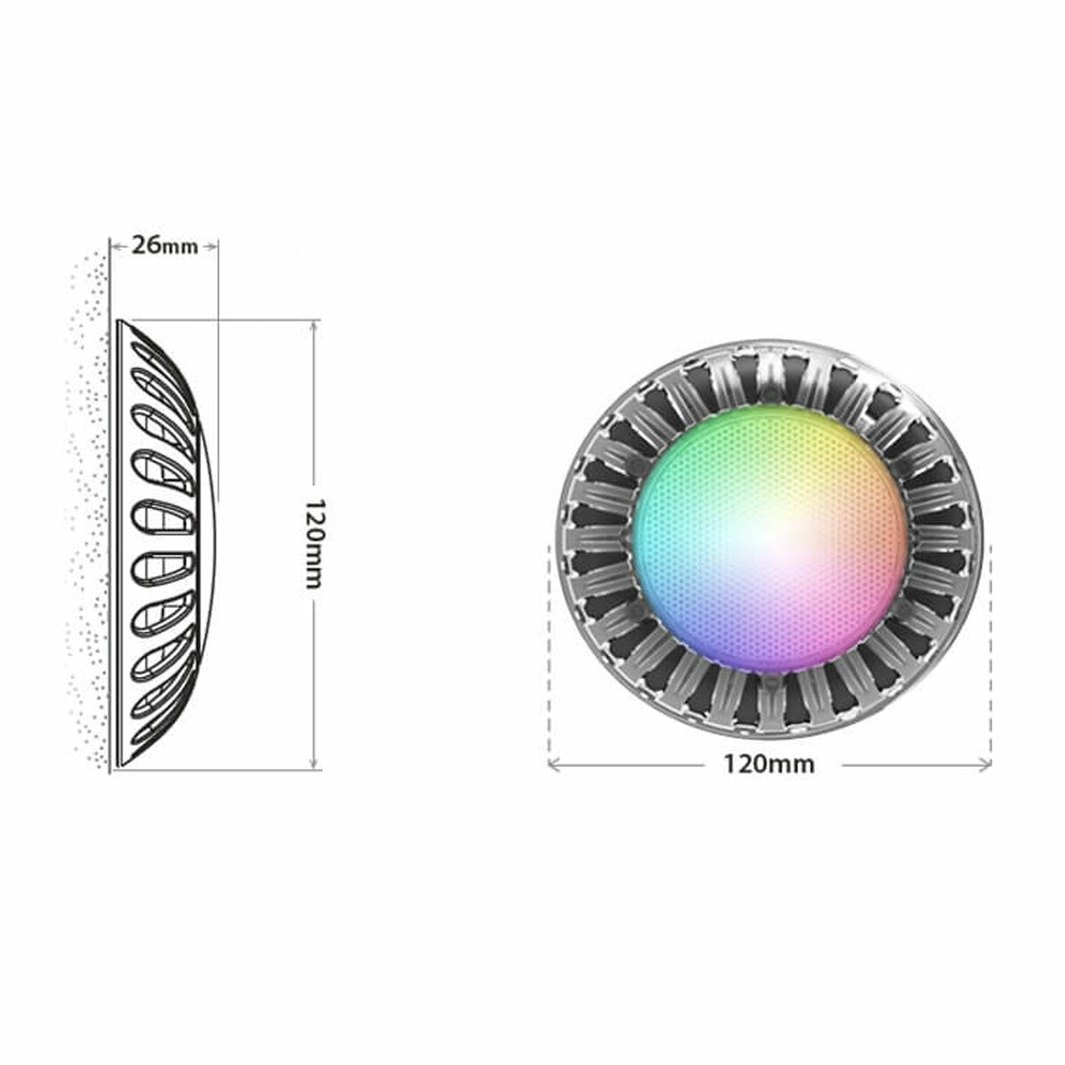 Retro EMRX Blue LED Clear Trim LED Pool Light