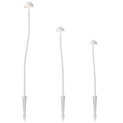 Enoki Mushroom Style Outdoor Post Light Trio