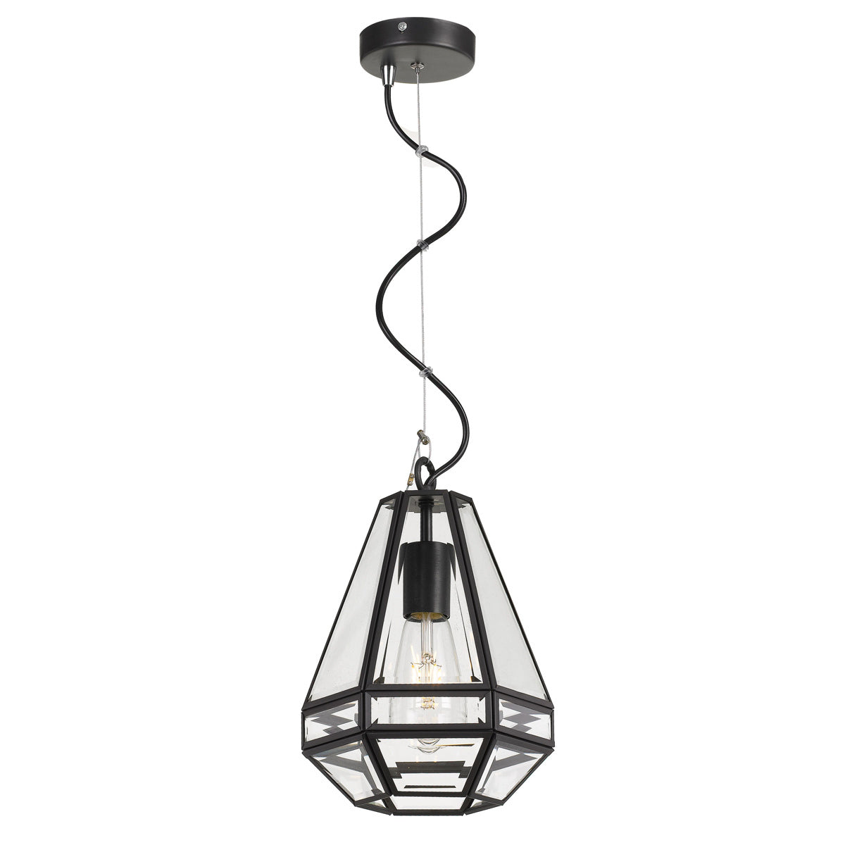 Espada 20cm Pendant Light with Antique Brass Cage