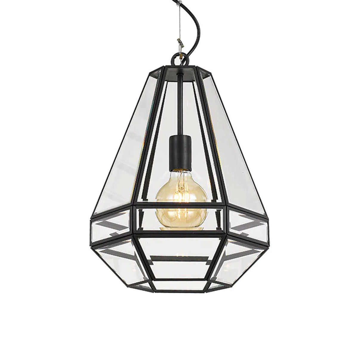 Espada 20cm Pendant Light with Antique Brass Cage