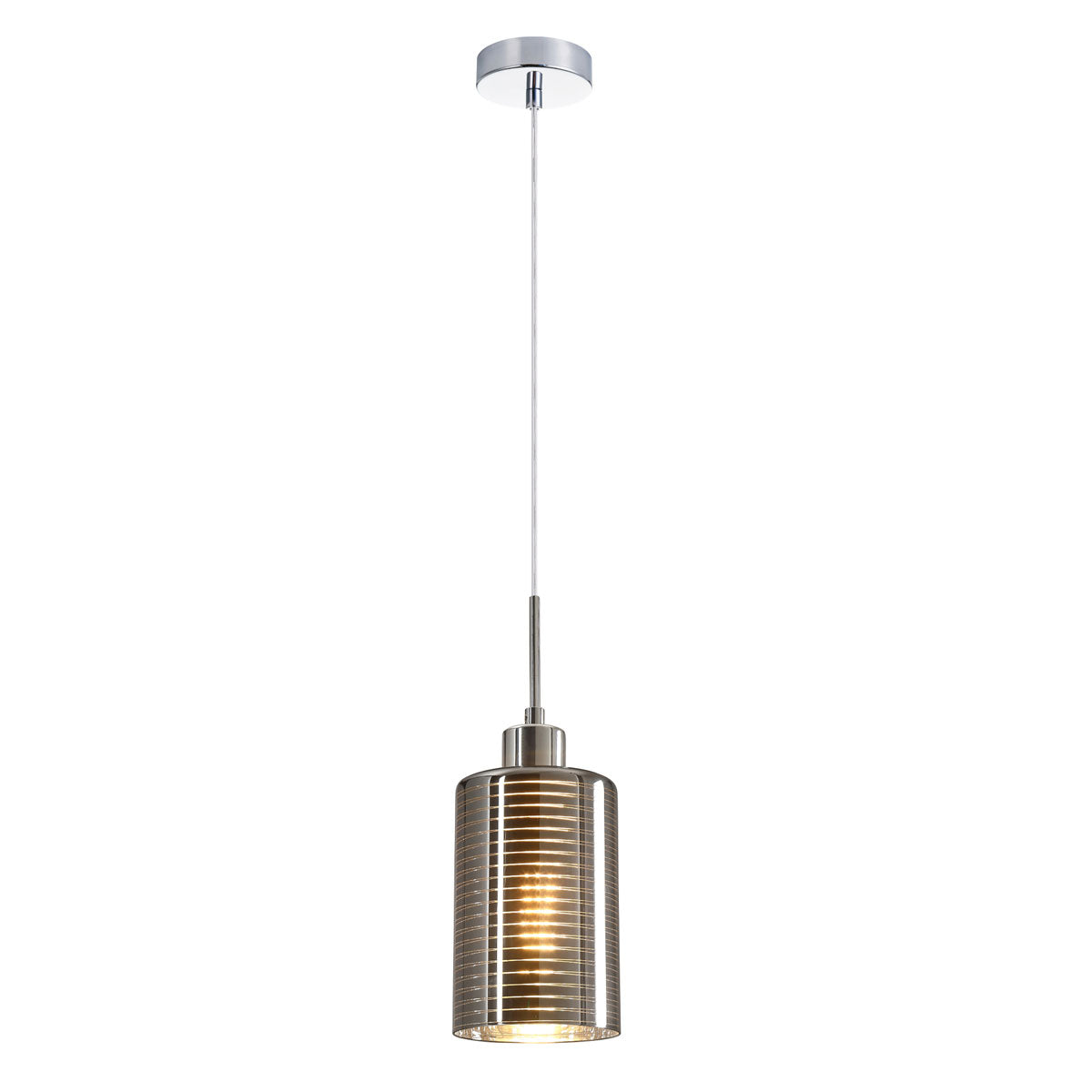 Espejo Iron and Chrome Glass 1 Light Pendant